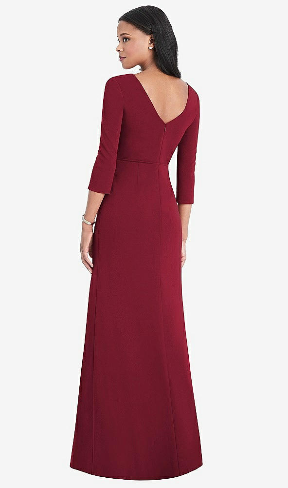 Back View - Burgundy After Six Bridesmaid Dress 6797