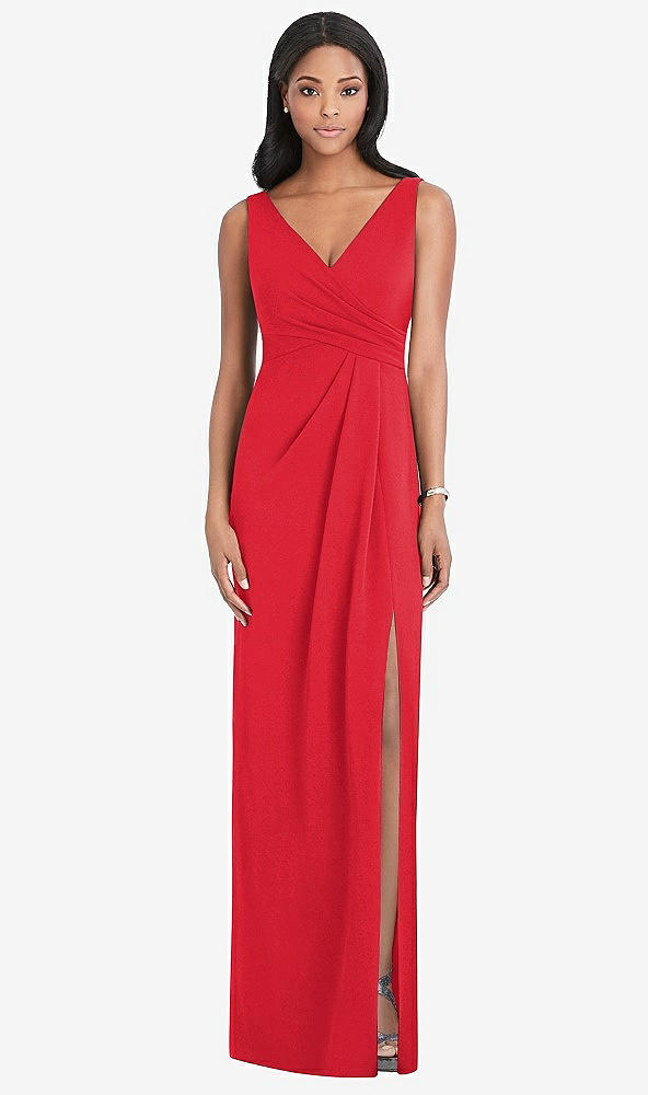 Front View - Parisian Red After Six Bridesmaid Dress 6799
