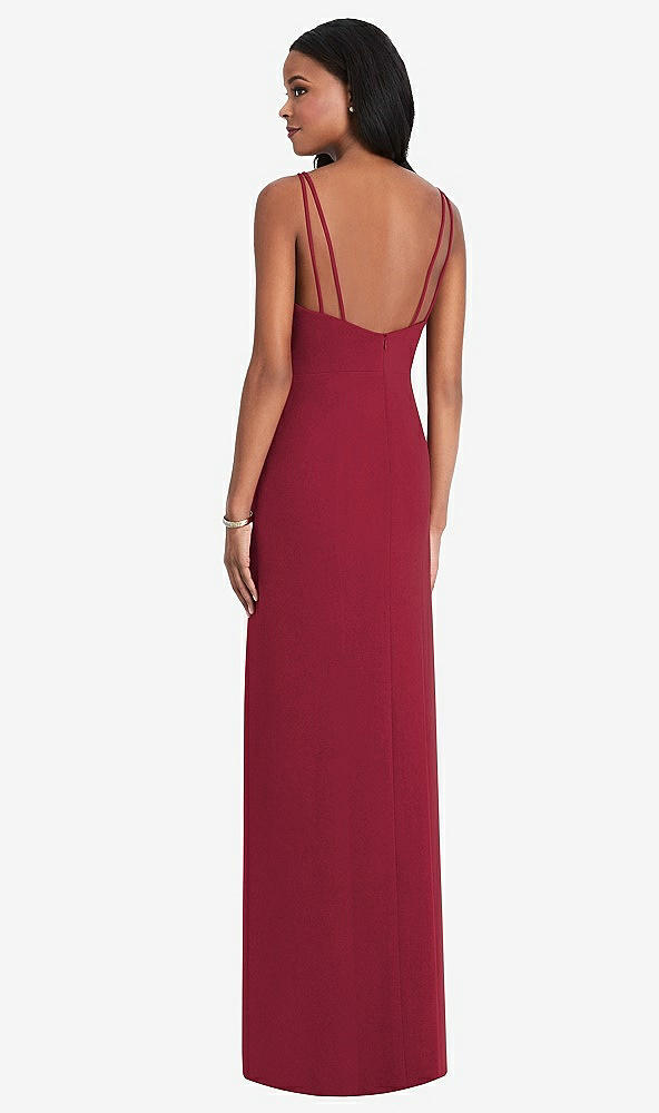 Back View - Burgundy After Six Bridesmaid Dress 6801