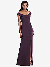 Front View Thumbnail - Aubergine After Six Bridesmaid Dress 6802