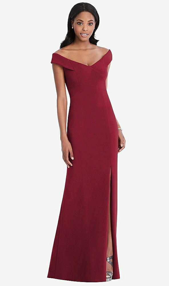 Front View - Burgundy After Six Bridesmaid Dress 6802