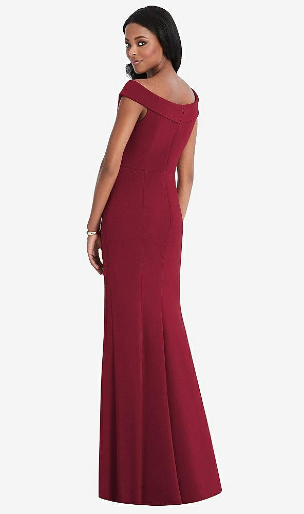 Back View - Burgundy After Six Bridesmaid Dress 6802