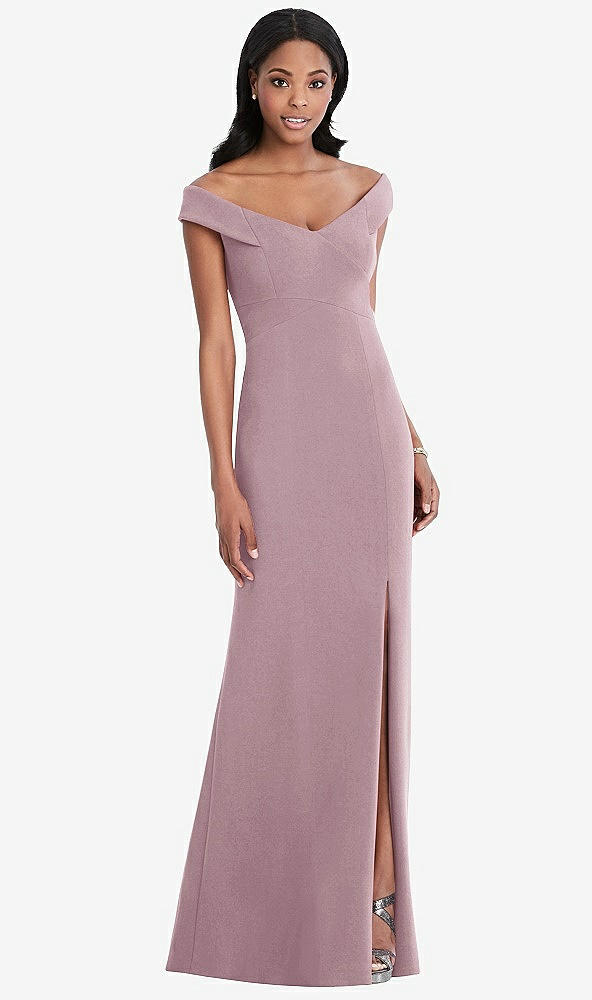 Front View - Dusty Rose After Six Bridesmaid Dress 6802