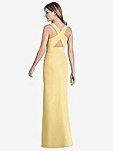Front View Thumbnail - Buttercup Criss Cross Back Trumpet Gown with Front Slit