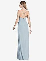 Rear View Thumbnail - Mist Pleated Skirt Crepe Maxi Dress with Pockets