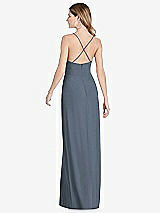 Rear View Thumbnail - Silverstone Pleated Skirt Crepe Maxi Dress with Pockets