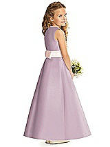 Rear View Thumbnail - Suede Rose & Blush Flower Girl Dress FL4062