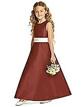 Front View Thumbnail - Auburn Moon & Blush Flower Girl Dress FL4062