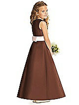 Rear View Thumbnail - Cognac & Blush Flower Girl Dress FL4062
