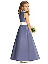 Rear View Thumbnail - French Blue & Blush Flower Girl Dress FL4062