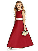 Front View Thumbnail - Garnet & Blush Flower Girl Dress FL4062