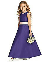 Front View Thumbnail - Grape & Blush Flower Girl Dress FL4062