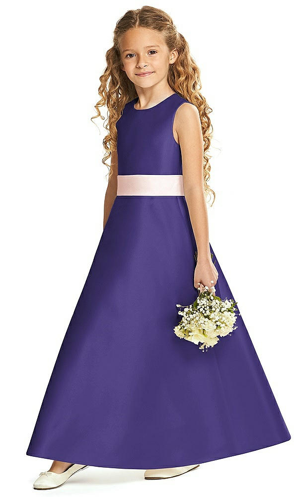 Front View - Grape & Blush Flower Girl Dress FL4062