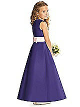 Rear View Thumbnail - Grape & Blush Flower Girl Dress FL4062