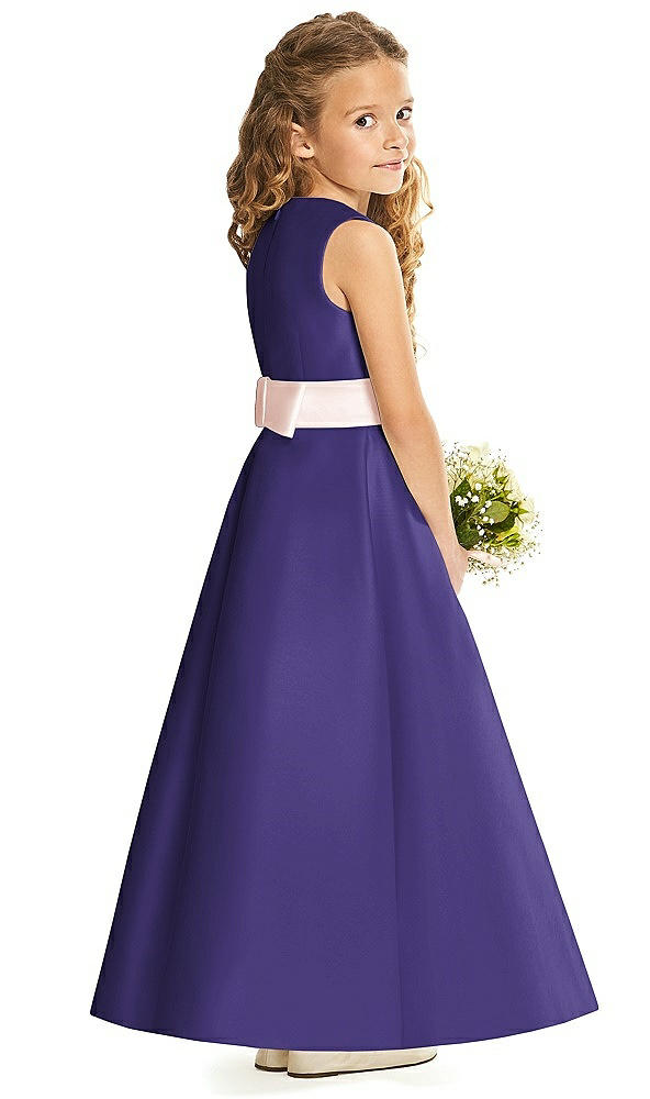Back View - Grape & Blush Flower Girl Dress FL4062