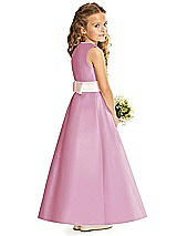 Rear View Thumbnail - Powder Pink & Blush Flower Girl Dress FL4062