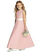 Front View Thumbnail - Rose - PANTONE Rose Quartz & Blush Flower Girl Dress FL4062