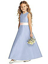 Front View Thumbnail - Sky Blue & Blush Flower Girl Dress FL4062