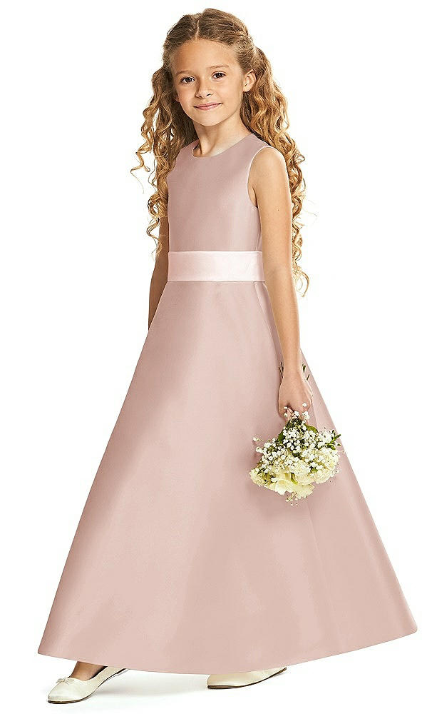 Front View - Toasted Sugar & Blush Flower Girl Dress FL4062