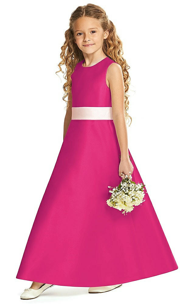 Front View - Think Pink & Blush Flower Girl Dress FL4062