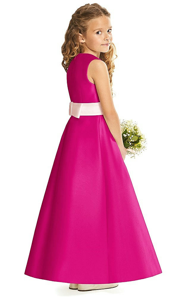 Back View - Think Pink & Blush Flower Girl Dress FL4062