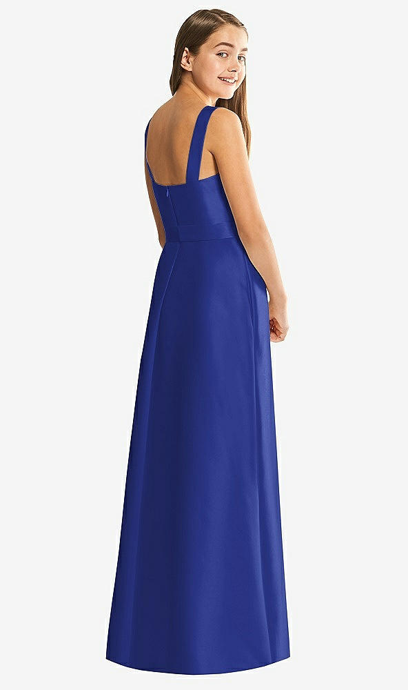 Back View - Cobalt Blue Alfred Sung Junior Bridesmaid Style JR544