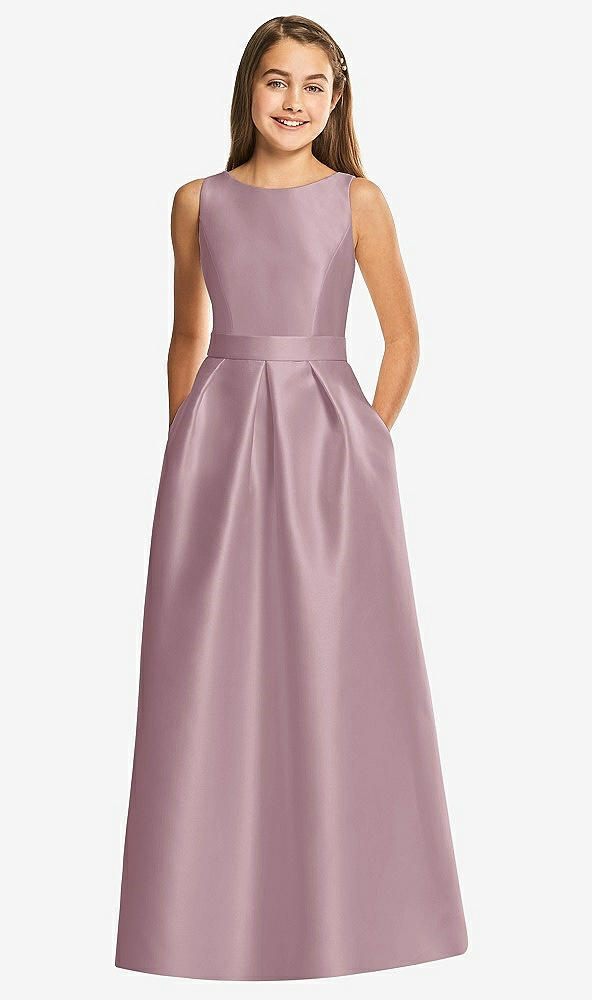 Front View - Dusty Rose Alfred Sung Junior Bridesmaid Style JR544
