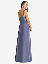 Rear View Thumbnail - French Blue Alfred Sung Junior Bridesmaid Style JR544