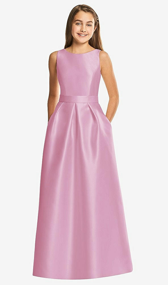 Front View - Powder Pink Alfred Sung Junior Bridesmaid Style JR544