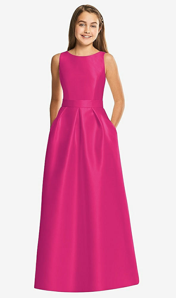Front View - Think Pink Alfred Sung Junior Bridesmaid Style JR544