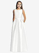 Front View Thumbnail - White Alfred Sung Junior Bridesmaid Style JR544
