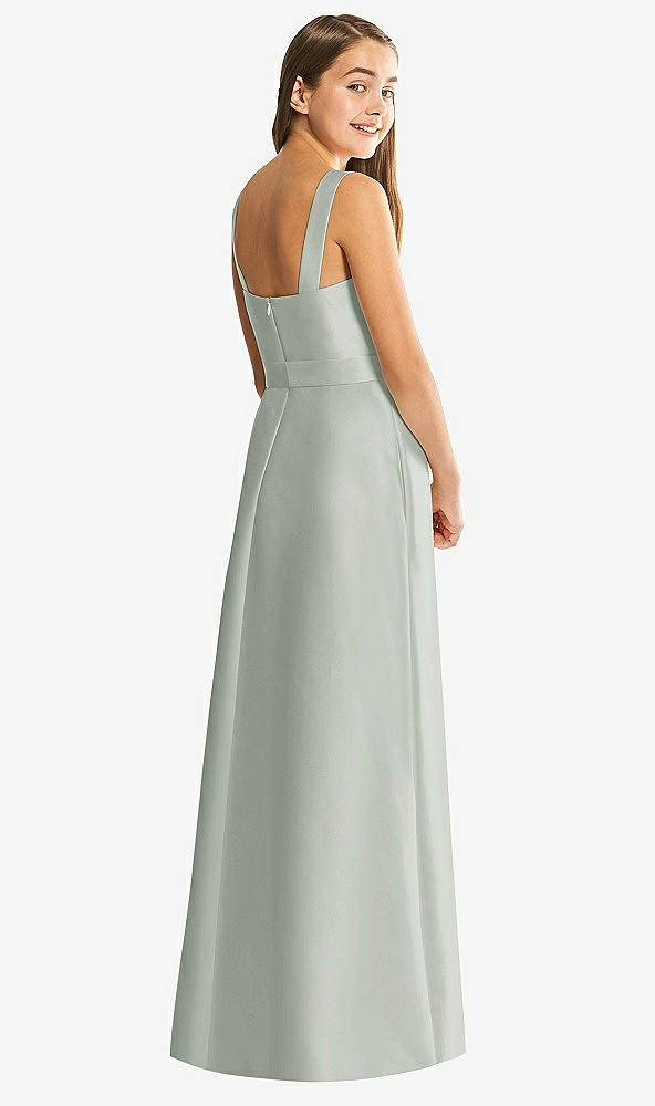 Back View - Willow Green Alfred Sung Junior Bridesmaid Style JR544