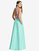 Front View Thumbnail - Coastal & Suede Rose Alfred Sung Junior Bridesmaid Style JR545