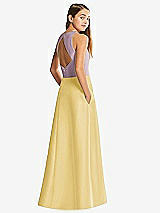 Front View Thumbnail - Maize & Suede Rose Alfred Sung Junior Bridesmaid Style JR545