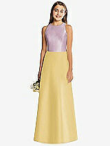 Rear View Thumbnail - Maize & Suede Rose Alfred Sung Junior Bridesmaid Style JR545