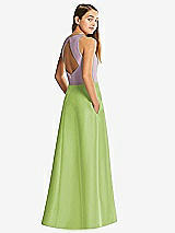 Front View Thumbnail - Mojito & Suede Rose Alfred Sung Junior Bridesmaid Style JR545