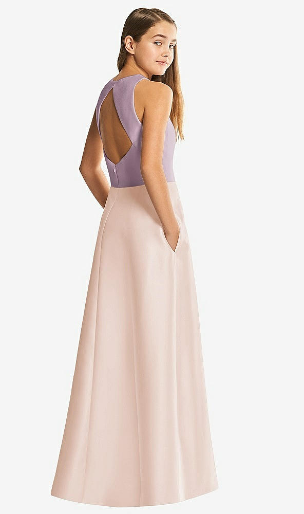 Front View - Cameo & Suede Rose Alfred Sung Junior Bridesmaid Style JR545