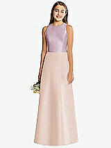 Rear View Thumbnail - Cameo & Suede Rose Alfred Sung Junior Bridesmaid Style JR545