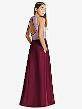 Front View Thumbnail - Cabernet & Suede Rose Alfred Sung Junior Bridesmaid Style JR545