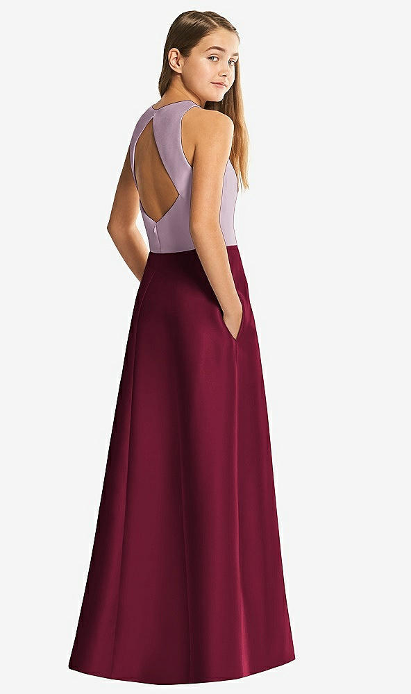 Front View - Cabernet & Suede Rose Alfred Sung Junior Bridesmaid Style JR545
