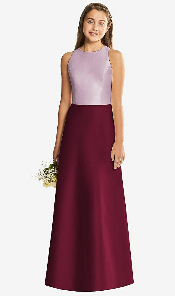 Back View - Cabernet & Suede Rose Alfred Sung Junior Bridesmaid Style JR545