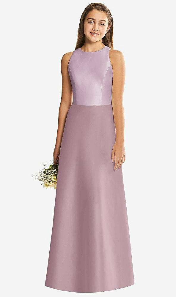 Back View - Dusty Rose & Suede Rose Alfred Sung Junior Bridesmaid Style JR545