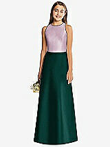 Rear View Thumbnail - Evergreen & Suede Rose Alfred Sung Junior Bridesmaid Style JR545