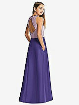 Front View Thumbnail - Grape & Suede Rose Alfred Sung Junior Bridesmaid Style JR545