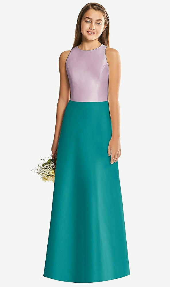 Back View - Jade & Suede Rose Alfred Sung Junior Bridesmaid Style JR545