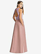 Front View Thumbnail - Neu Nude & Suede Rose Alfred Sung Junior Bridesmaid Style JR545