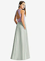 Front View Thumbnail - Willow Green & Suede Rose Alfred Sung Junior Bridesmaid Style JR545