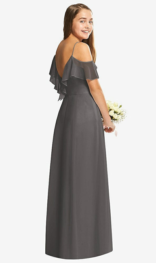 Back View - Caviar Gray Dessy Collection Junior Bridesmaid Dress JR548