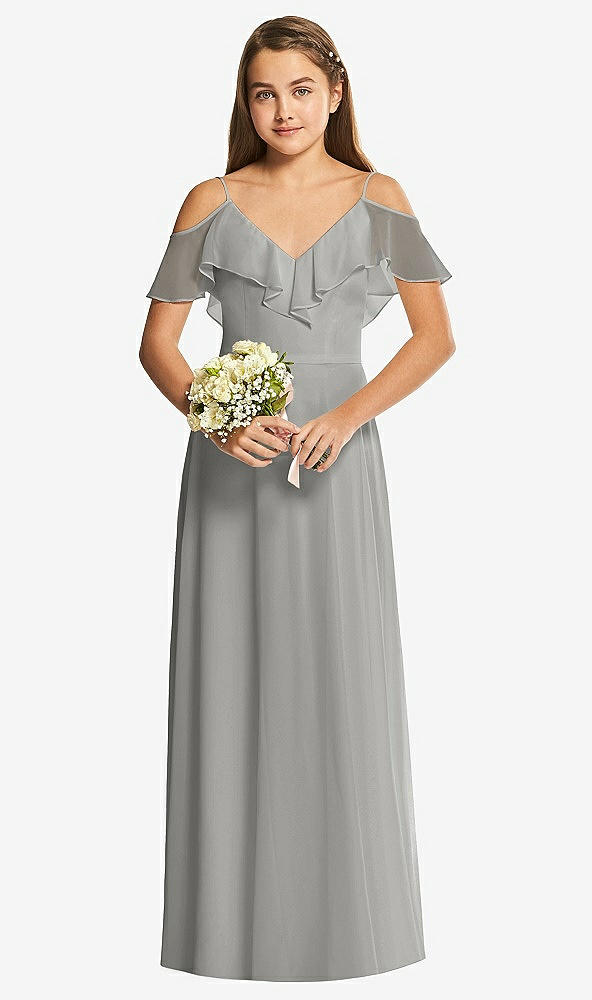 Front View - Chelsea Gray Dessy Collection Junior Bridesmaid Dress JR548