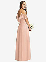 Rear View Thumbnail - Pale Peach Dessy Collection Junior Bridesmaid Dress JR548